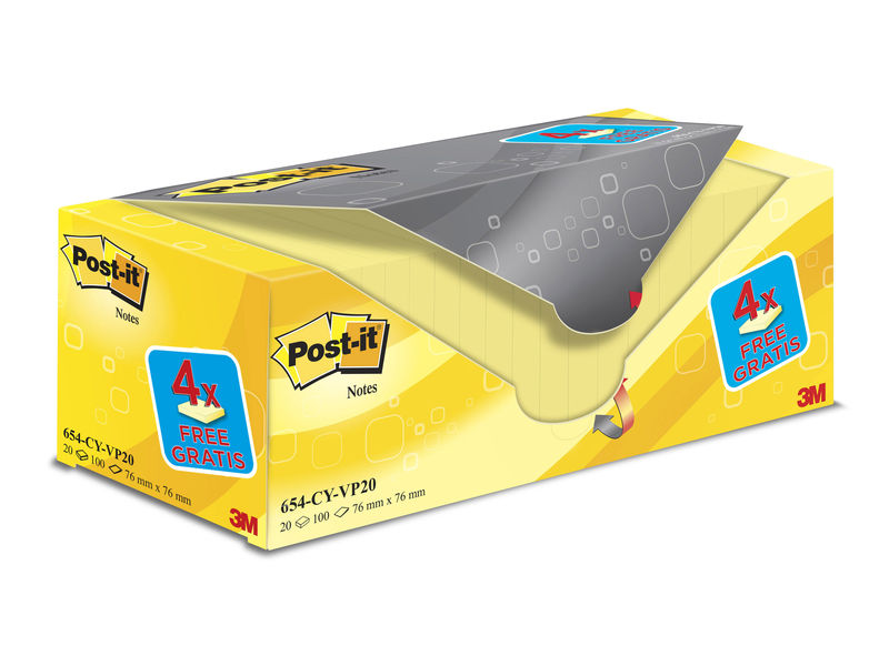 POST-IT - Pack.16+4 bloc 76x76 am (Ref.UU001489762)