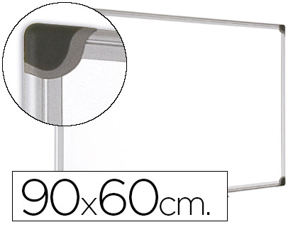 BI-OFFICE - PIZARRA BLANCA MAGNETICA MAYA W CERAMICA VITRIFICADA MARCO DE ALUMINIO 90 X 60 CM CON BANDEJA PARA (Ref.CR0601178)