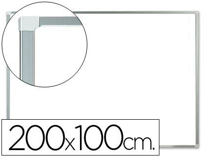 Q-CONNECT - PIZARRA BLANCA LACADA MAGNETICA MARCO DE ALUMINIO 200X100 CM (Ref.KF03580)