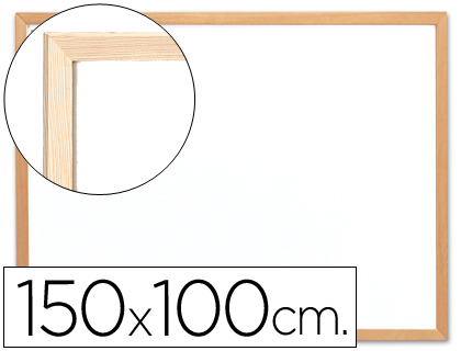 Q-CONNECT - PIZARRA BLANCA LAMINADA MARCO DE MADERA 150X100 CM (Ref.KF03575)