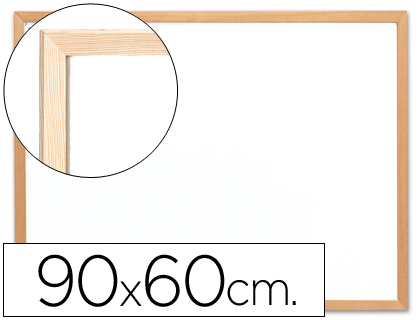 Q-CONNECT - PIZARRA BLANCA MELAMINA MARCO DE MADERA 90X60 CM (Ref.KF03571)