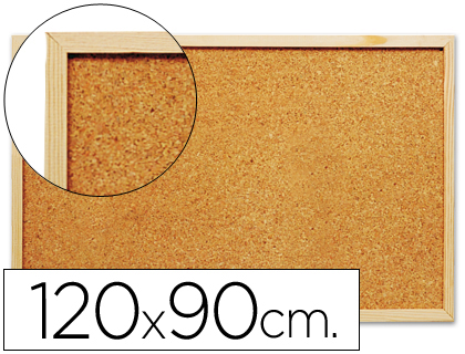 Q-CONNECT - PIZARRA CORCHO 120X90 CM MARCO DE MADERA (Ref.KF26114)