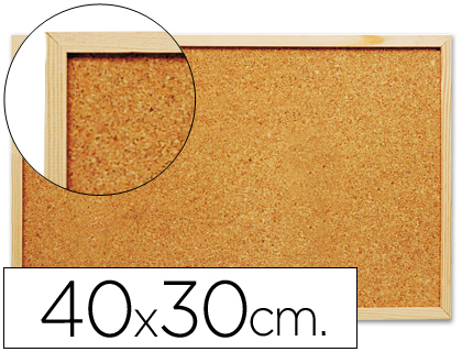 Q-CONNECT - PIZARRA CORCHO 40X30 CM MARCO DE MADERA (Ref.KF03565)