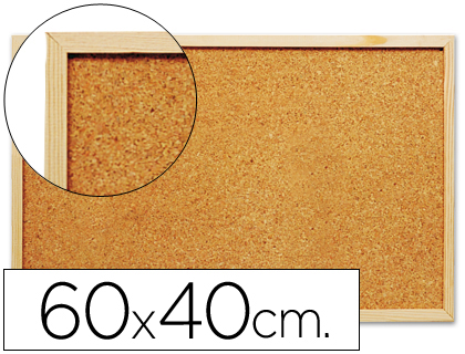 Q-CONNECT - PIZARRA CORCHO 60X40 CM MARCO DE MADERA (Ref.KF03566)