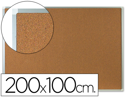 Q-CONNECT - PIZARRA CORCHO MARCO DE ALUMINIO 200X100 CM EXTRA CORCHO 5 MM (Ref.KF03564)