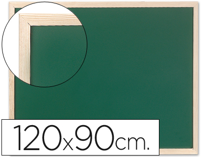 Q-CONNECT - PIZARRA VERDE MARCO DE MADERA 120X90 CM SIN REPISA (Ref.KF03586)