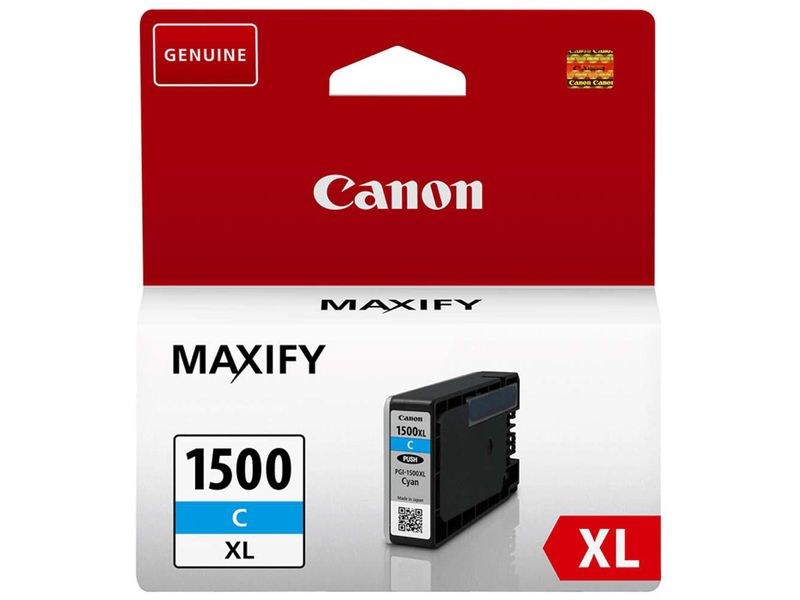 CANON - Cartuchos ORIGINALES Inyección De Tinta MAXIFY PGI1500 XL C AA - MB2050 / MB2150 / MB2155 / MB2350 / MB2750 / MB2755 AZUL (Ref.9193B001)