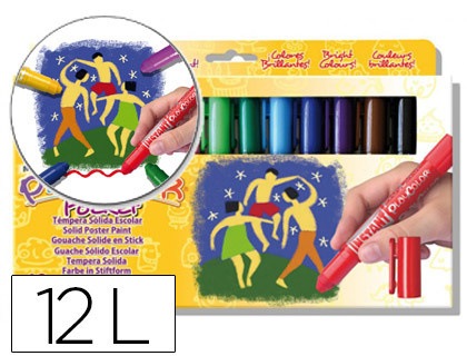 PLAYCOLOR - C.12Temperas SOLIDAS 5GR STDA (Ref.10521)