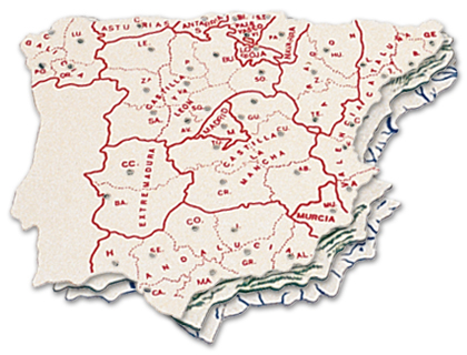 PLANTILLA PLASTICO MAPA ESPAÑA -BOLSA DE 3 15X12,5 CM (Ref.151512 (ESCOLAR))