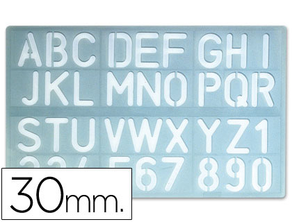 PLANTILLA ROTULACION 1600 -LETRAS Y NUMEROS DE 30 MM (Ref.P-1600)