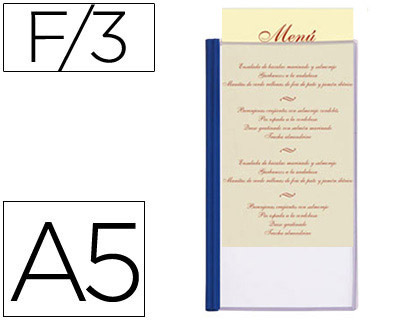 LIDERPAPEL - PORTAMENUS PVC DIN A5 CON 3 FUNDAS (Ref.PM02)