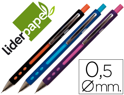 LIDERPAPEL - PORTAMINAS 0.5 MM COLORES SURTIDOS (Ref.MI11)
