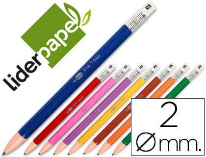 LIDERPAPEL - PORTAMINAS 2MM COLORES SURTIDOS (Ref.MI02)