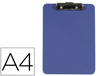 Q-CONNECT - PORTANOTAS PLASTICO DIN A4 AZUL 3 MM (Ref.KF21625)