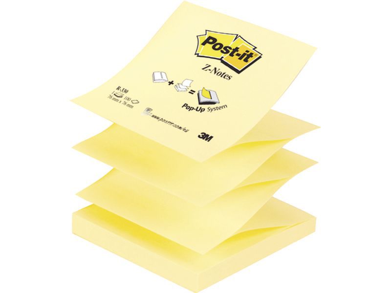 POST-IT - Notas adhesivas Z-Notes 100h Amarillo 76x76mm (Ref.FT510000092)