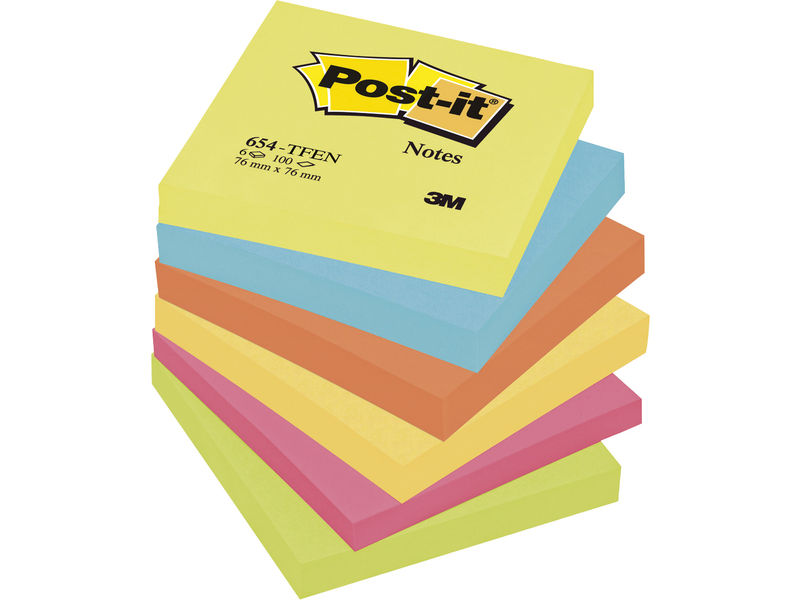 POST-IT - Notas adhesivas Gama Energia Pack 6 blocs 100h Colores surtidos 76x76mm (Ref.FT510283540)