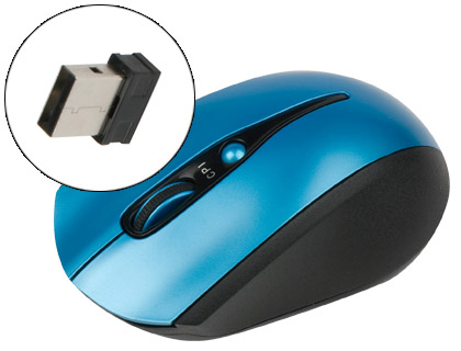 Q-CONNECT - RATON OPTICO 1000 DPI INALAMBRICO NANO RECEPTOR USB 2,4 GHZ (Ref.KF16196)