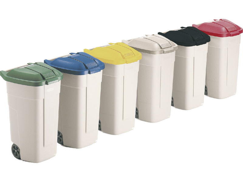 RUBBERMAID - Contenedores 800X525X505 75L Beige Asa Ruedas 12901-382-71 (Ref.R002218)