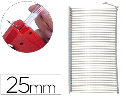 APLI - RECAMBIO DE NAVETE FINOS PARA PISTOLA TEXTIL 25MM CAJA DE 5000 UNIDADES (Ref.101572)