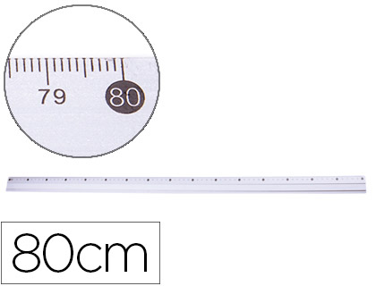 Q-CONNECT - REGLA METALICA ALUMINIO 80 CM (Ref.KF16822)