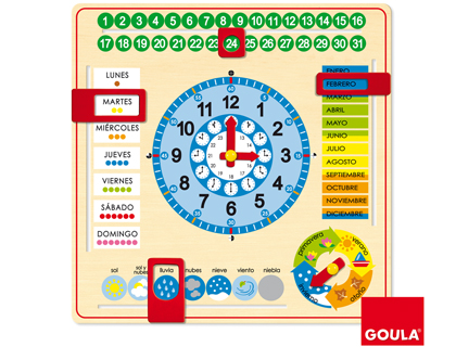 DISET - RELOJ CALENDARIO CASTELLANO (Ref.51305)