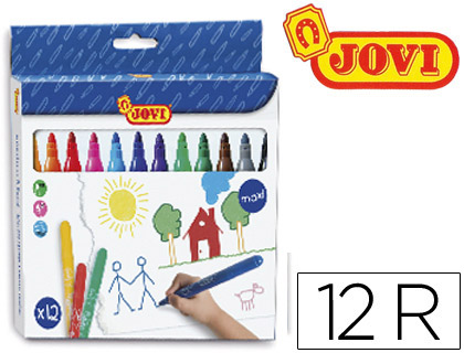JOVI - ROTULADOR MAXI 13 MM CAJA DE 12 ROTULADORES SURTIDOS (Ref.1712)