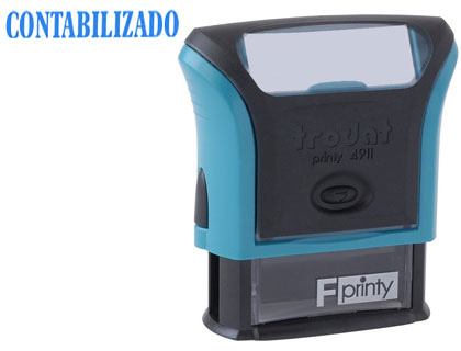 PRINTY - SELLO ENTINTADO 4911 F8 P3 CONTABILIZADO ALMOHADILLA AZUL (Ref.4911 P4 F8)