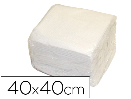 SERVILLETA DE PAPEL 40X40CM BLANCA DOS CAPAS PAQUETE DE 50 (Ref.10310702)