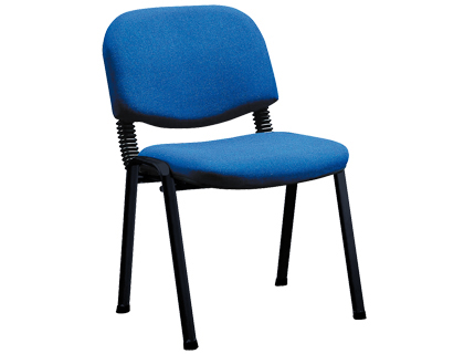 Q-CONNECT - SILLA APILABLE BRAZOS CORTOS TAPIZADA SIN RUEDAS 810 MM ALTO 470MM LARGO420 MM PROFUNDIDAD AZUL (Ref.KF10880)
