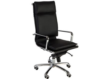 ROCADA - SILLA DIRECCION SIMIL PIEL CON BRAZOS METALICOS SISTEMA BASCULANTE 1180X530 MM (Ref.RD-986)