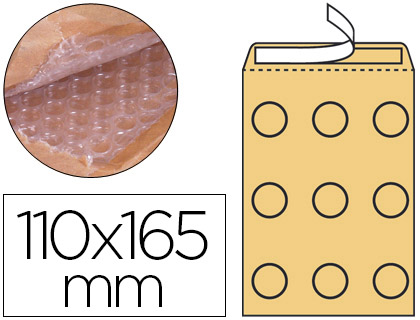 Q-CONNECT - SOBRE BURBUJAS CREMA A/000 110 X 165 MM CAJA DE 100 (Ref.KF16578)