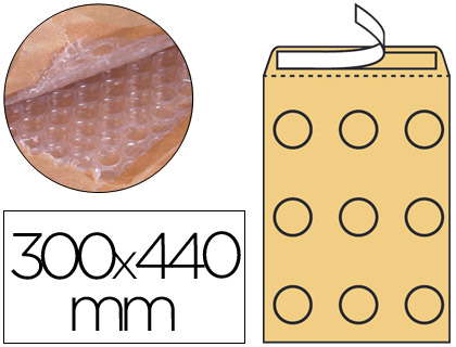 Q-CONNECT - SOBRE BURBUJAS CREMA J/6 300 X 440 MM (Ref.KF15018)