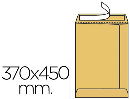 ARGUVAL - SOBRE BOLSA KRAFT 370 X 450 MM -CAJA 100 (Ref.K-36)
