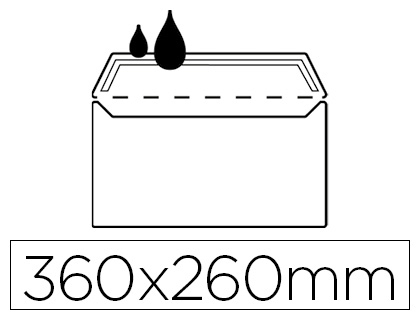 LIDERPAPEL - SOBRE N.16 BLANCO FOLIO ESPECIAL 260X360MM ENGOMADO CAJA DE 250 UNIDADES SOLAPA DE PICO (Ref.SB19)