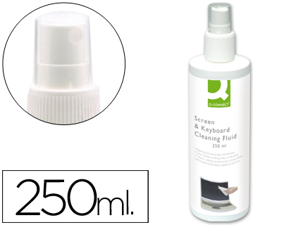 Q-CONNECT - SPRAY LIMPIADOR DE PANTALLAS Y TECLADOS BOTE DE 250 ML (Ref.KF04502)