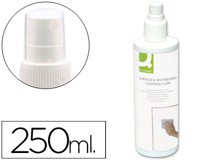 Q-CONNECT - SPRAY LIMPIADOR DE PIZARRAS BLANCAS BOTE DE 250 ML. (Ref.KF04552)