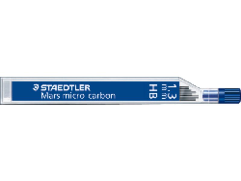 STAEDTLER - Mina Mars Micro Carbón Estuche 6ud Trazo 1.3mm HB Carbón (Ref.250 13-HB)