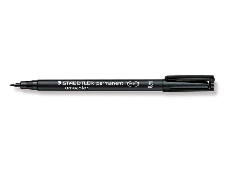 STAEDTLER - Rotulador PERMANENTE RETROPROYECCION PUNTA SUPER FINA 0.4 MM NEGRO (Ref.313-9)
