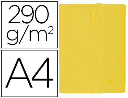 EXACOMPTA - SUBCARPETA CARTULINA CON BOLSA DIN A4 AMARILLO 290 GR (Ref.47679E)