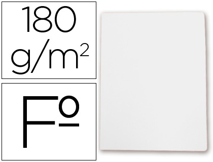 GIO - SUBCARPETA CARTULINA FOLIO BLANCA 180 G/M2 (Ref.100580497/400040612)