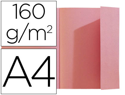 EXACOMPTA - SUBCARPETA DIN A4 ROSA 160G/M2 CON SOLAPA INTERIOR (Ref.348003E)
