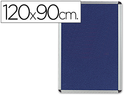 Q-CONNECT - TABLERO DE ANUNCIOS MURAL GRANDE FIELTRO AZUL 120X90 CM (Ref.KF01077)