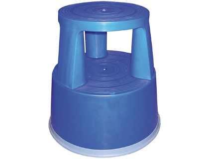 Q-CONNECT - TABURETE RUEDAS RETRACTILES TRES RUEDAS -DOS NIVELES AZUL (Ref.KF00635)