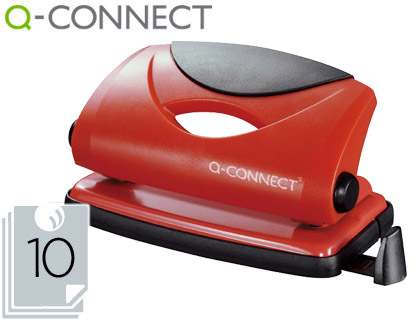 Q-CONNECT - TALADRADOR ROJO -ABERTURA 1 MM -CAPACIDAD 10 HOJAS (Ref.KF02154)