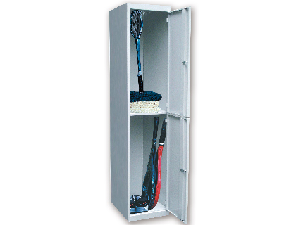 AR STORAGE - TAQUILLA METALICA 50X180X40 CM 2 PUERTAS CON LLAVE COLOR GRIS INICIAL (Ref.TAQ 402 INI)