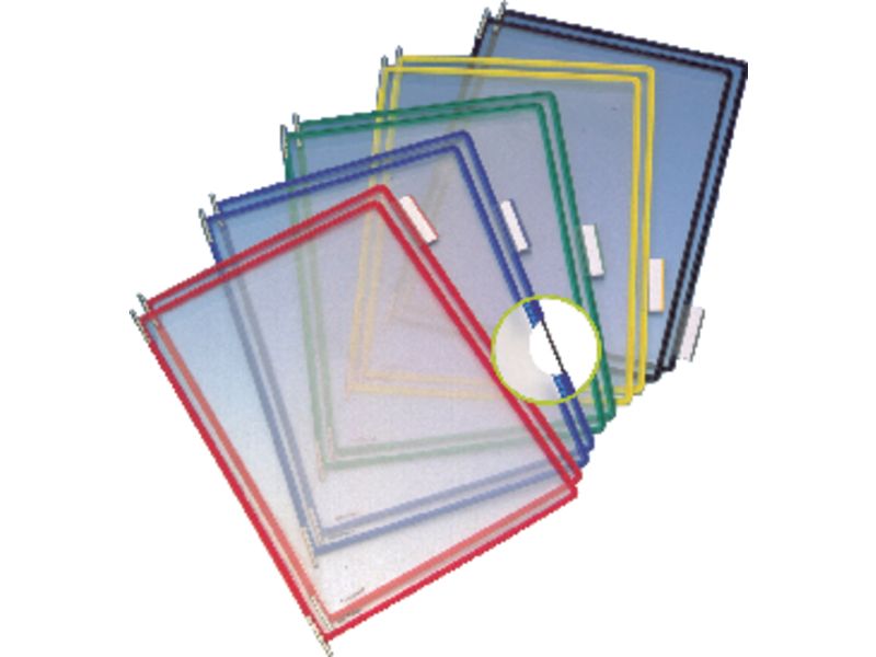 TARIFOLD - Funda con Pivotes 10 ud A4 Marco azul (Ref.114001)