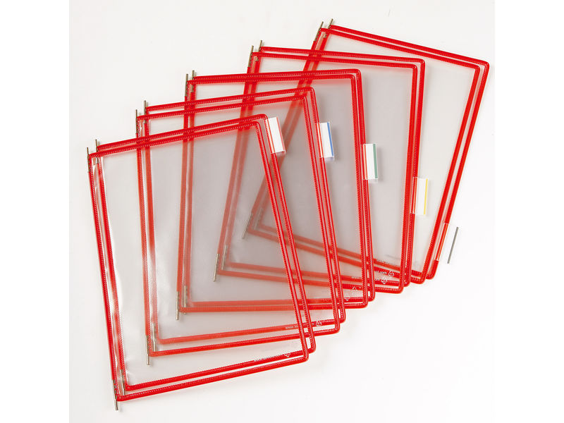 TARIFOLD - Funda con Pivotes 10ud A4 Rojo (Ref.114003)