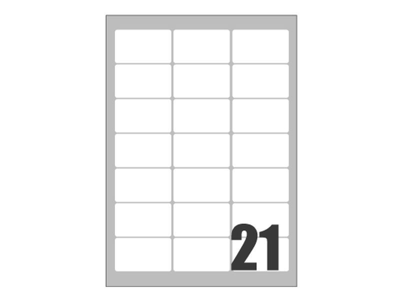TICO - Caja 100 HOJAS ETIQUETAS BLANCAS DE PAPEL 63,5x38,1 MM. CON ESQUINAS REDONDEADAS (Ref.LP4W-6338)