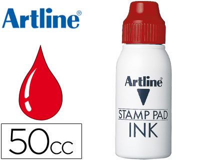 ARTLINE - TINTA TAMPÓN ROJA -FRASCO DE 50 CC (Ref.50 CC-R)