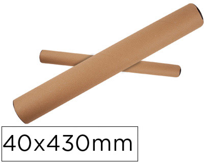 Q-CONNECT - TUBO DE Cartón PORTADOCUMENTOS TAPA PLASTICO 40X430 MM (Ref.KF17771)
